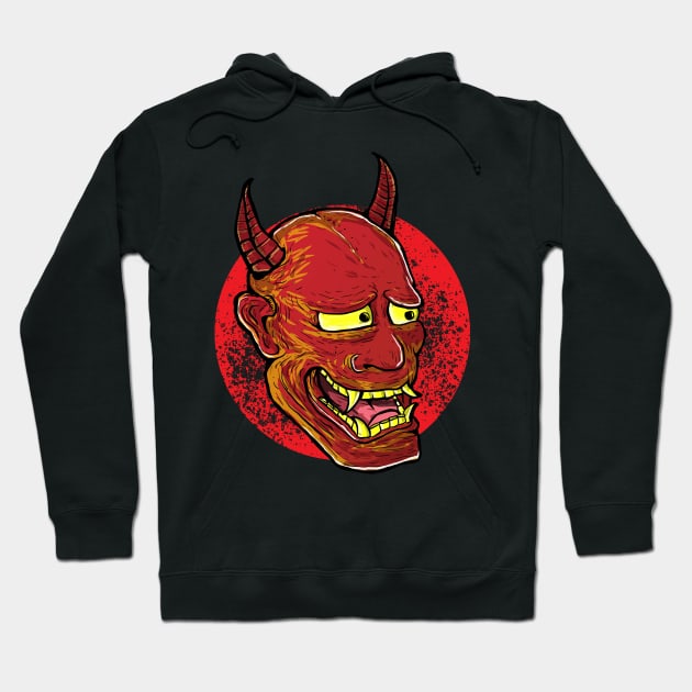 Red Hannya Hoodie by DeathAnarchy